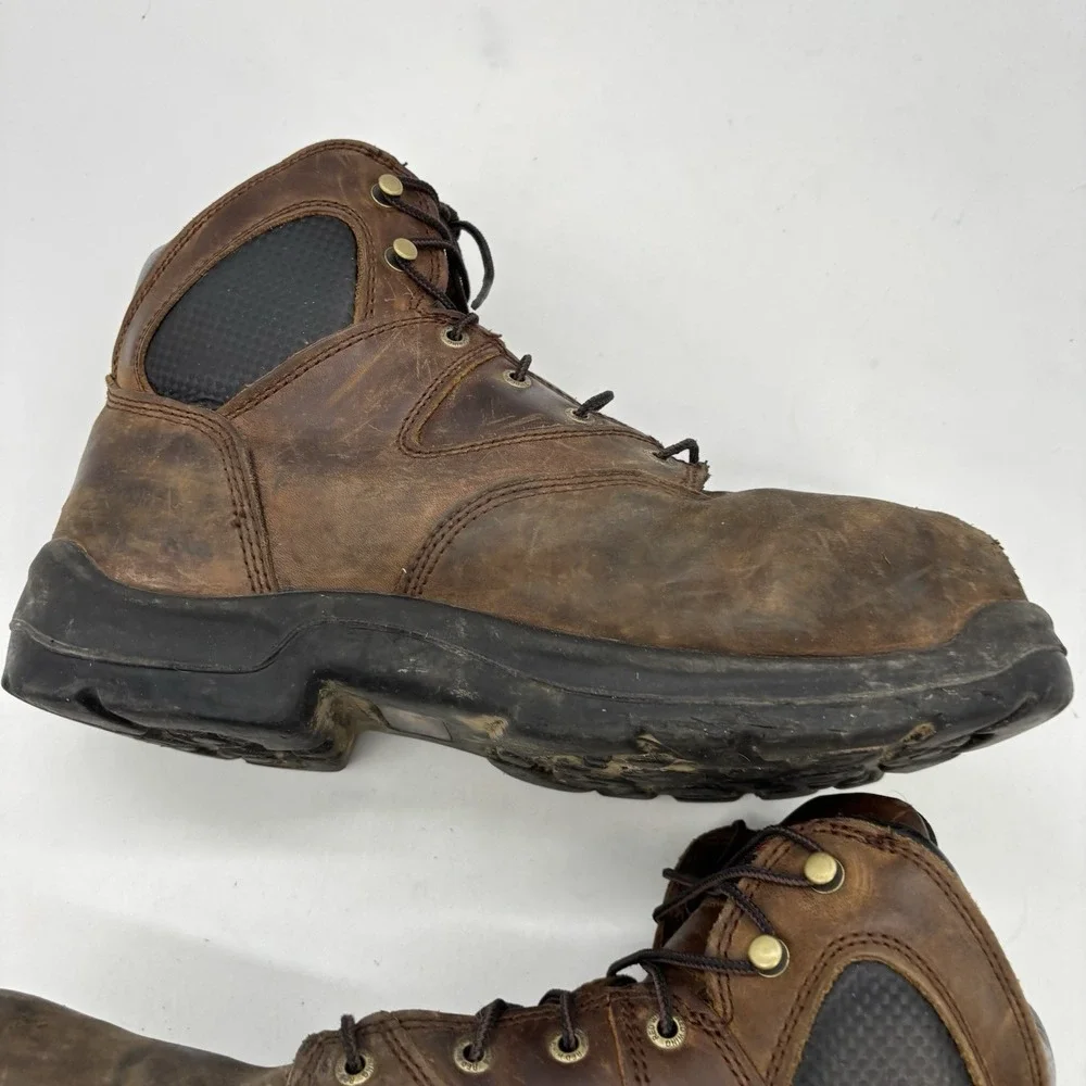 Red Wing 4421 Safety Steal Toe Boots Mens 10 EE 2E Brown Metguard 6